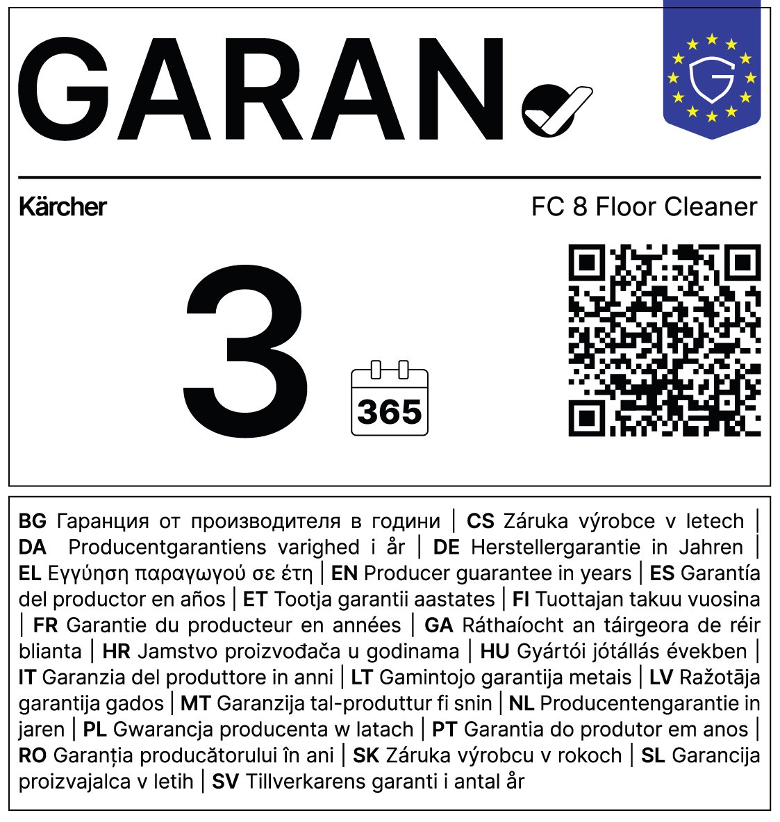 H_GARAN_label_3_5_12_15_18_Years_CMYK_EN_0526 Čistilnik za trda tla FC 8 Smart Signature Line - slika 2
